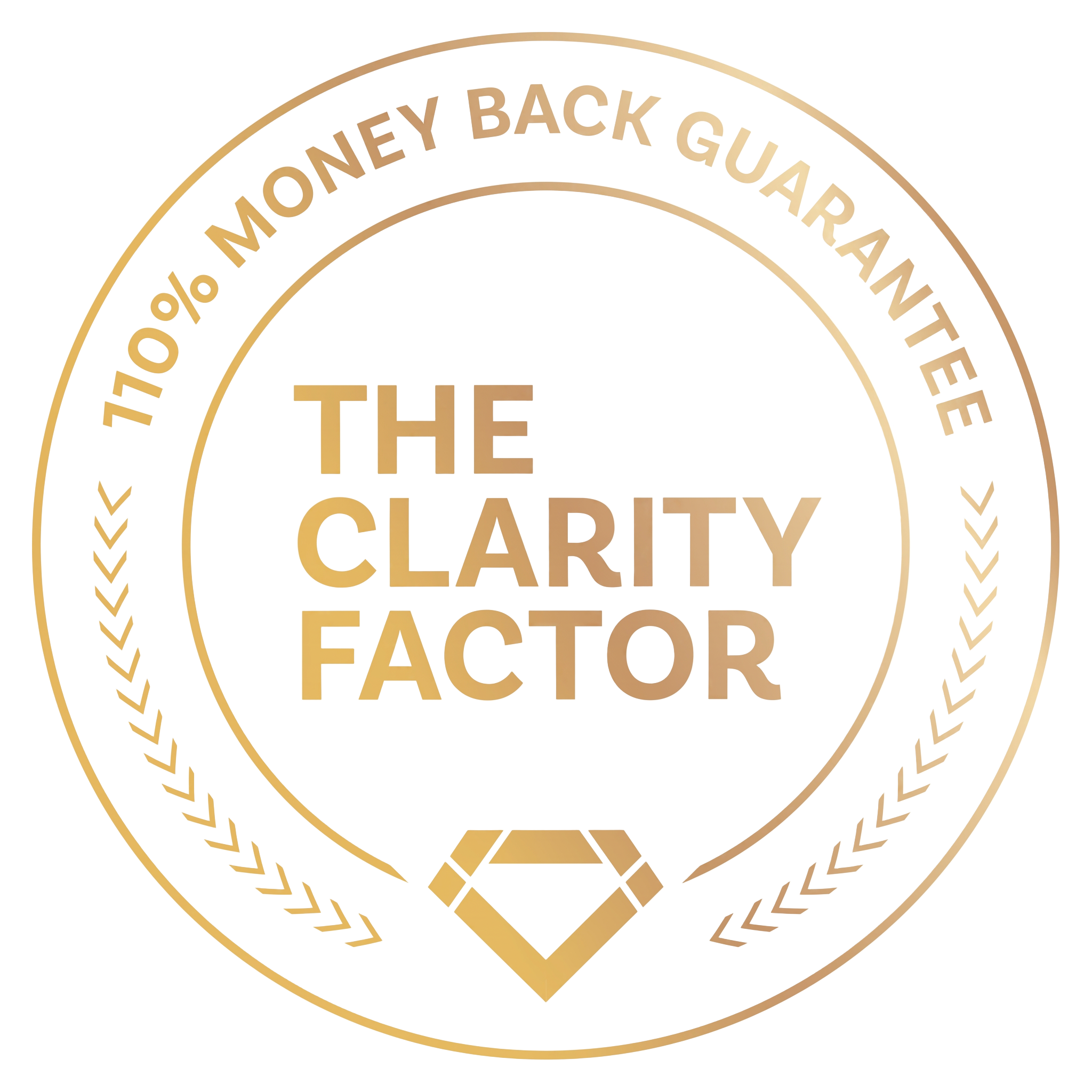 110% money-back guarantee — The Clarity Factor